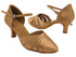 SERA3980 Tan Satin & Flesh Mesh with 2.5" Heel (2040) in the photo