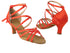 SERA5008 118 Red Satin with 2.5" low heel in the photo