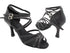 SERA5008 12 Black Stardust with 3" Flare Heel (5059) in the photo