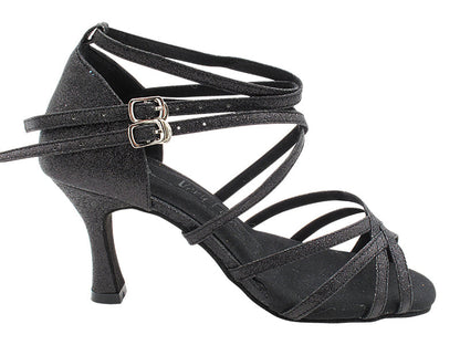 SERA5008 12 Black Stardust with 3&quot; Flare Heel (5059) in the photo