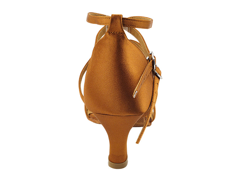 SERA5008 Dark Tan Satin with 2.5" heel (2040) in the photo