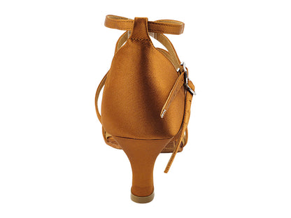 SERA5008 Dark Tan Satin with 2.5" heel (2040) in the photo