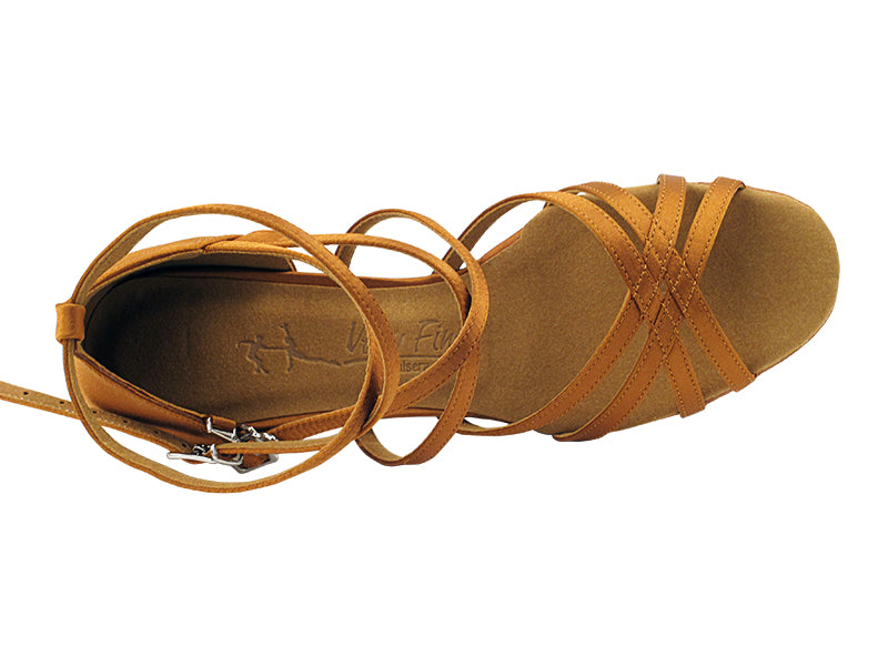 SERA5008 Dark Tan Satin with 2.5" heel (2040) in the photo