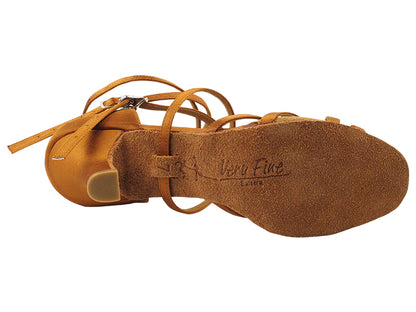 SERA5008 Dark Tan Satin with 2.5" heel (2040) in the photo