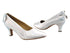 SERA5512 White Satin with 2.5" low heel in the photo