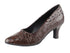 SERA5513 Coffee Brown Croc with 2.5" low heel in the photo