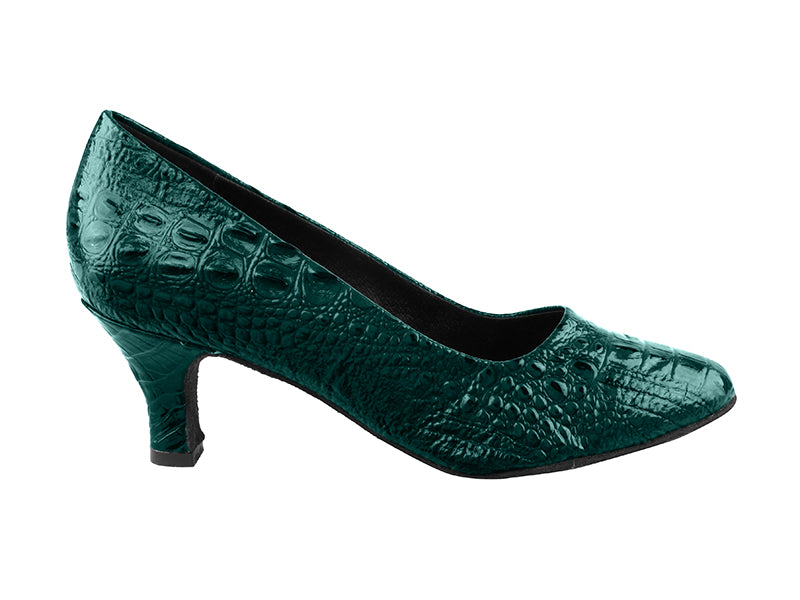 SERA5513 Turquoise Croc with 2.5&quot; low heel in the photo