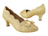 SERA5515 184 Light Gold Stardust_Gold PU Trim_Bow with 2" Slim  Heel (MTXZ) in the photo