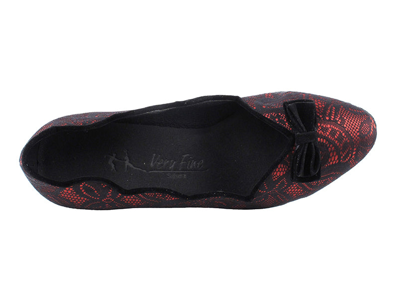 SERA5515 Red &amp; Black Lace