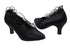 SERA5517 Black Satin with 2.5" low heel in the photo