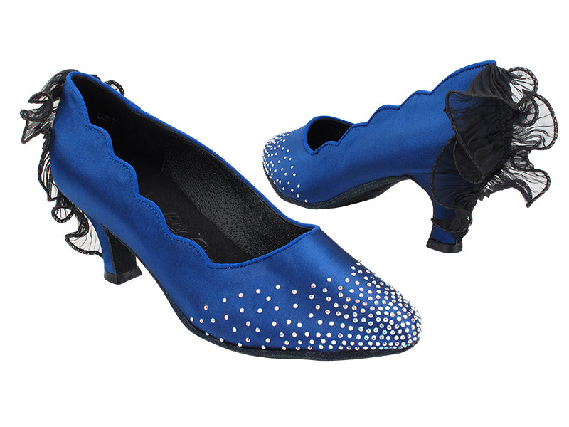 SERA5518 114 Dark Blue Satin with 2.5&quot; Heel (2040) in the photo