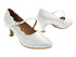 SERA5518B White Satin with 2.5" low heel in the photo