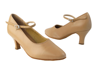 SERA5522 Beige Brown Leather with 2.5&quot; low heel in the photo