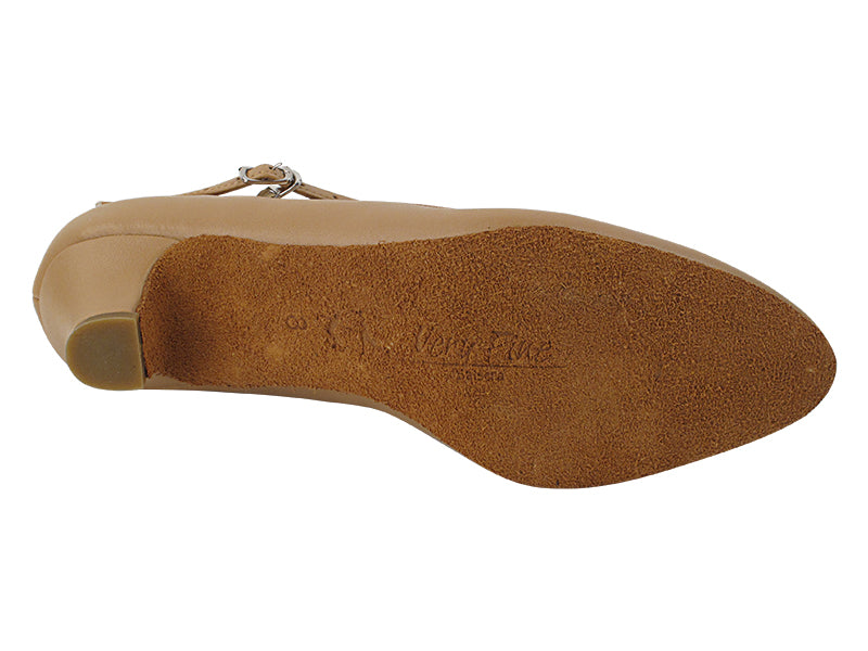 SERA5522 Beige Brown Leather with (5028) 1.2" Cuban Heel in the photo