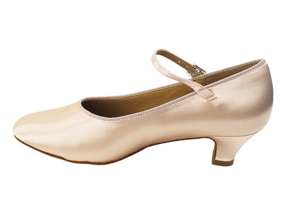 SERA5522 Flesh Satin with (5028) 1.2" Cuban Heel in the photo