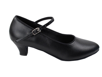 SERA5522 Black Leather with (5028) 1.2&quot; Cuban Heel in the photo