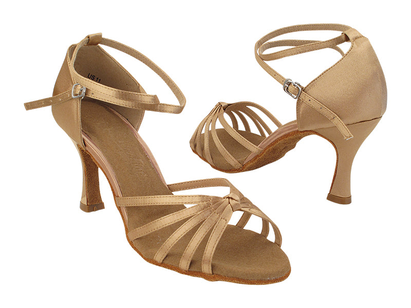 SERA6005 77 Beige Satin with 3&quot; Heel (5059) in the photo