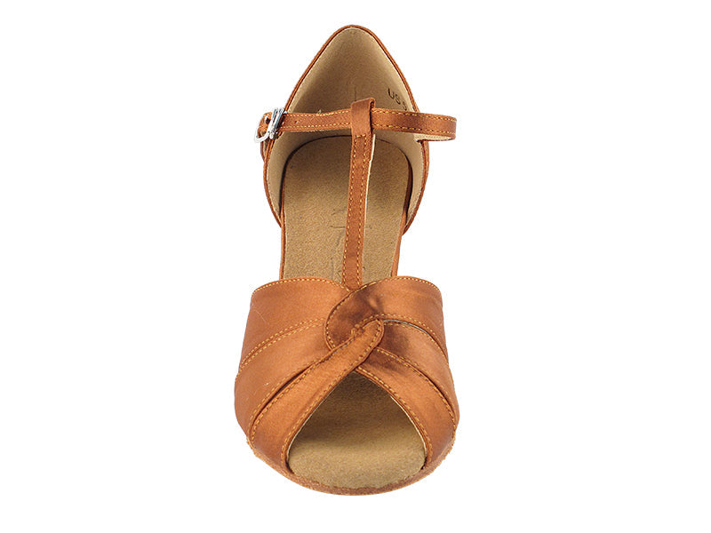 SERA6006 Dark Tan Satin with 2.5&quot; heel (2040) in the photo