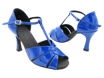 SERA6006 HSX31 Dark Blue Patent with 3&quot; Flare Heel (5059) in the photo