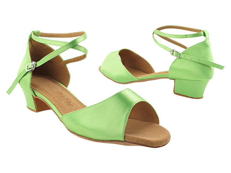 SERA6012_S9220 137 Green Satin with 1.5&quot; Heel (NTD) in the photo