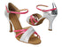 SERA6030 10 Silver Stardust_H_61 Silver PU_B_224 Pearl Fuchsia Patent_S with 5059_3" Flare Heel in the photo