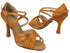 SERA6030X 210 Dark Tan Satin with (5059) 3 inch Flare Heel in the photo