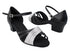 SERA6030 256 White Black Dots Satin_ Black Leather