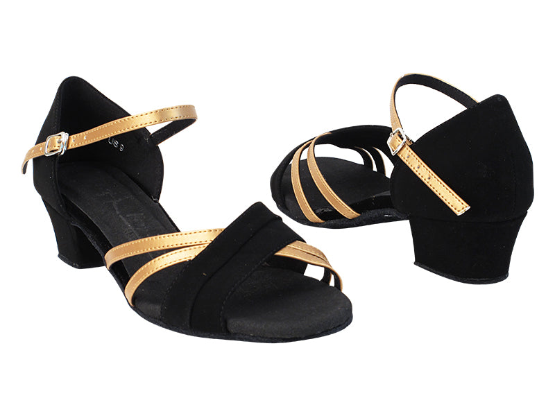SERA6030 73 Black Nubuck_216 Copper Nude PU_T_S with 200-222_NTD_1.5&quot; Heel in the photo