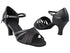 SERA6030 Black Stardust_Black Leather with 2.5" Heel in the photo