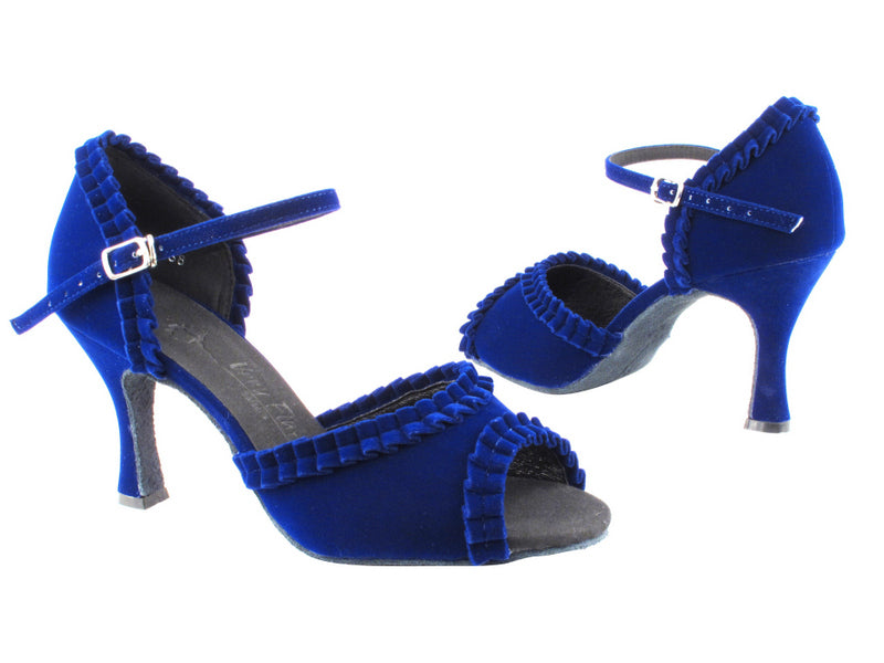 SERA7001 Blue Velvet with 3&quot; heel in the photo