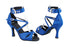 SERA7002 114 Dark Blue Satin with 3" Heel in the photo