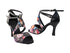 SERA7004 197 Flower Glitter Satin_F_71 Black PU_B_S with 3" heel in the photo