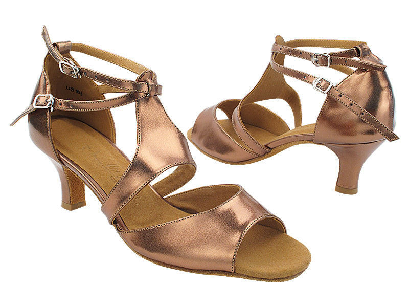 SERA7004 Dark Tan Gold Leather with 2.5&quot; Heel (2040) in the photo