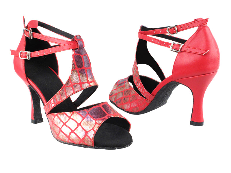 SERA7004 Red with 3&quot; heel in the photo