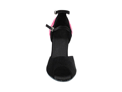 SERA7008 Black Nubuck_Pink with 3&quot; Slim Heel (6646) in the photo