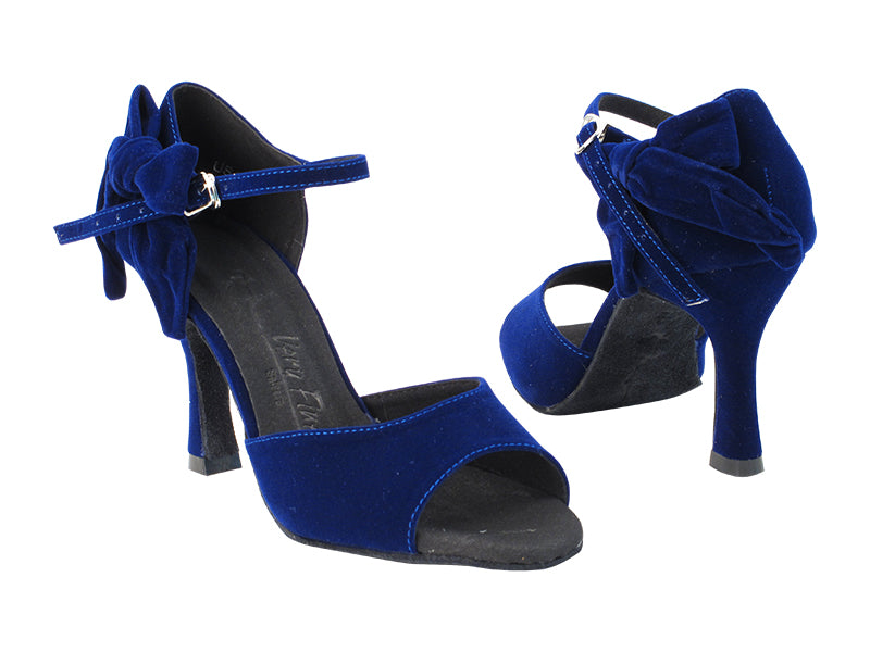 SERA7010 252 Blue Velvet with 5059_3&quot; Flare Heel in the photo