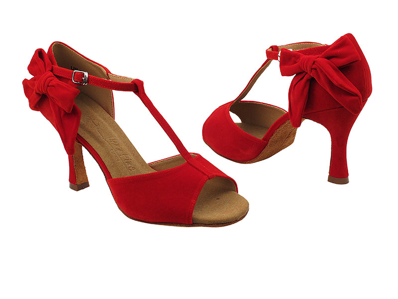 SERA7010T Red Velvet with 3&quot; Flare Heel (5059) in the photo