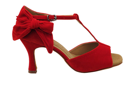 SERA7010T Red Velvet with 3&quot; Flare Heel (5059) in the photo