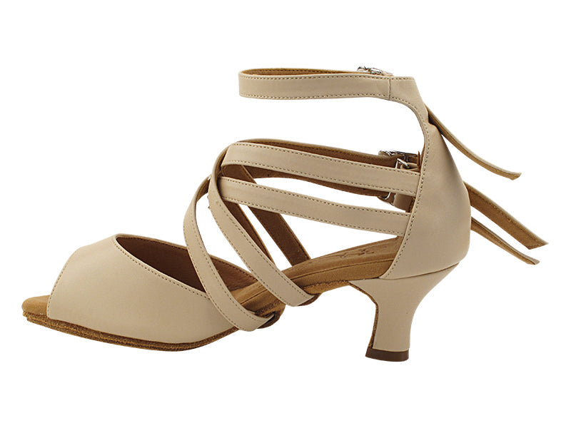 SERA7011 302 Light Beige Leather with 2&quot; Slim Heel (MTXZ) in the photo