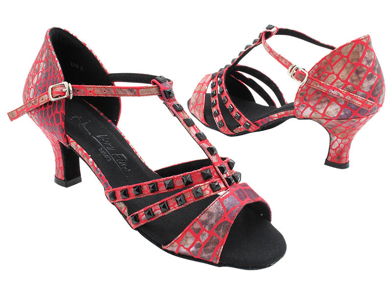 SERA7012 238 Red Print with 2.5&quot; Heel (2040) in the photo