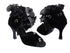 SERA7013 Black Velvet with 3" heel in the photo