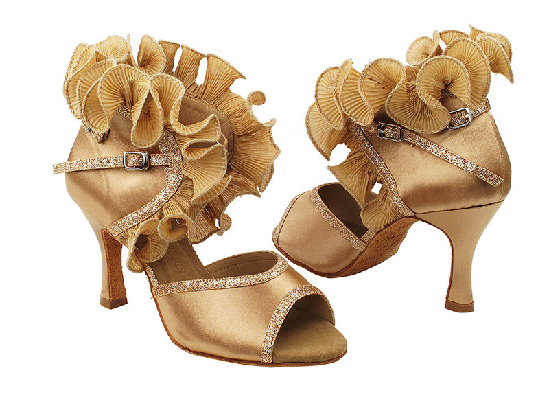 SERA7013 Gold Tan with 3&quot; heel in the photo