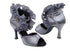 SERA7013 Silver Grey Satin with 3" heel in the photo