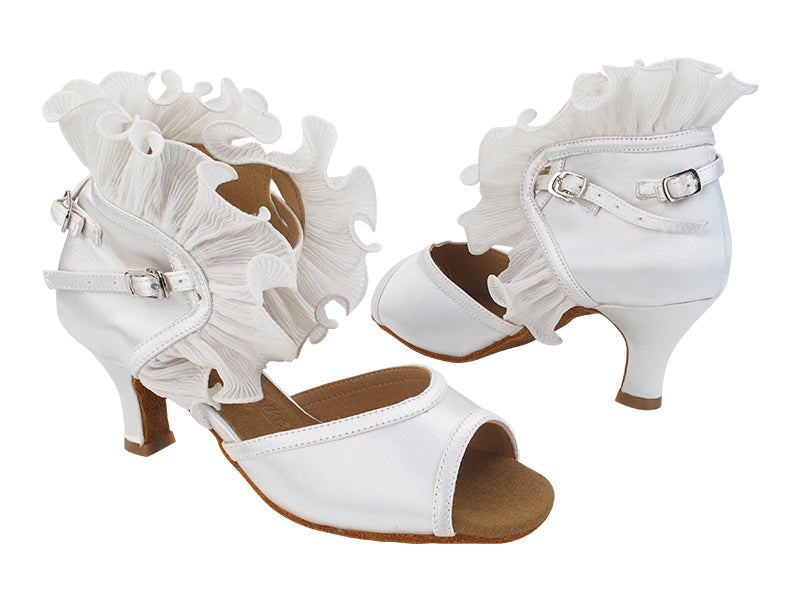 SERA7013 White Satin_Whole Shoes with 2.5&quot; Heel (2040) in the photo