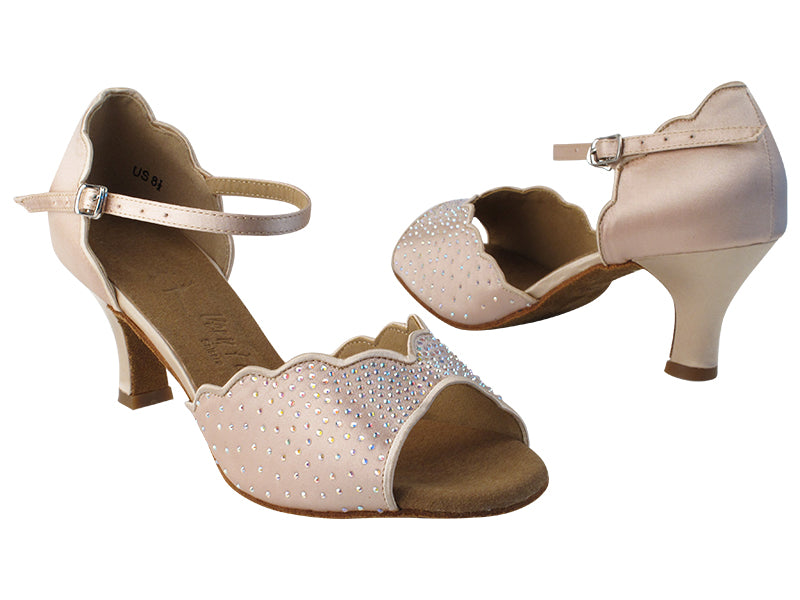 SERA7014B Flesh Satin with 2.5" Heel in the photo