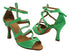 SERA7017 138 Green Satin with 3" Flare Heel (5059) in the photo