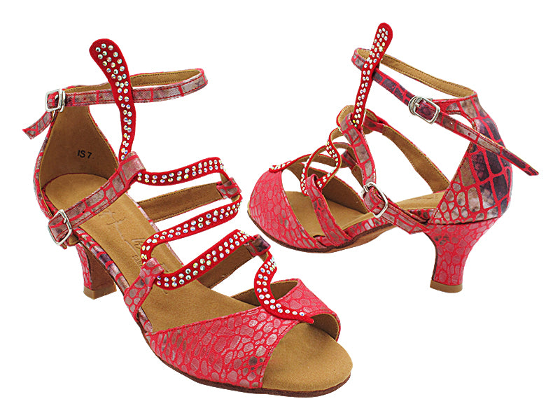 SERA7017 238 Red Print with 2.5" Heel (2040) in the photo