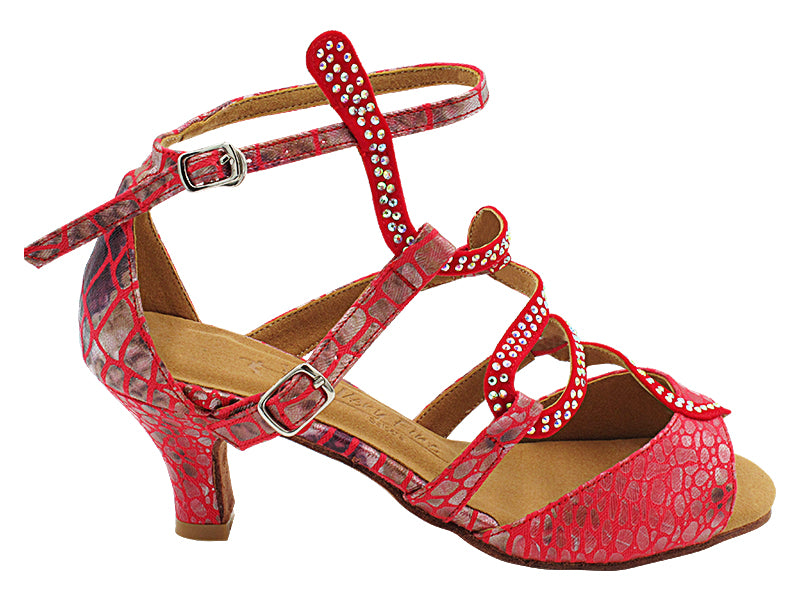 SERA7017 238 Red Print with 2.5" Heel (2040) in the photo