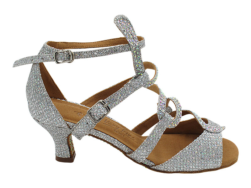 SERA7017 129 Silver Sparklenet with 2&quot; Slim Heel (MTXZ) in the photo