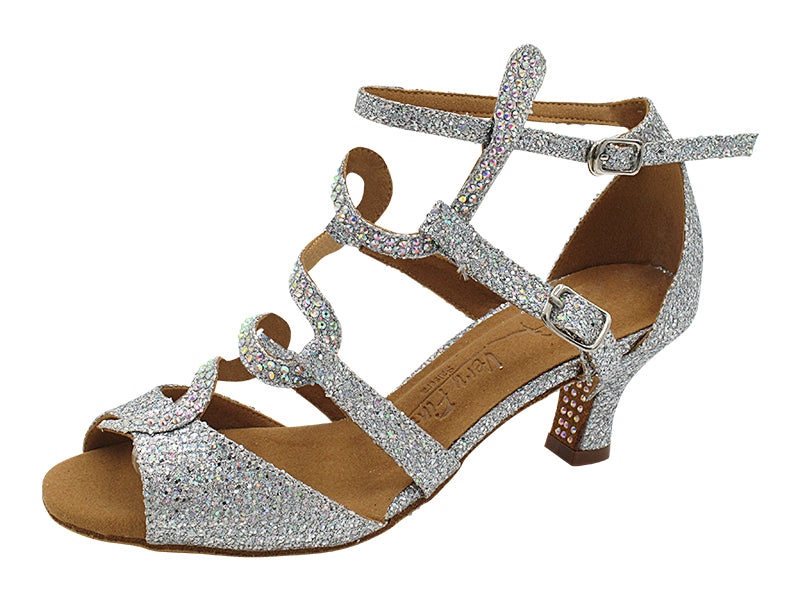 SERA7017 129 Silver Sparklenet with 2&quot; Slim Heel (MTXZ) in the photo